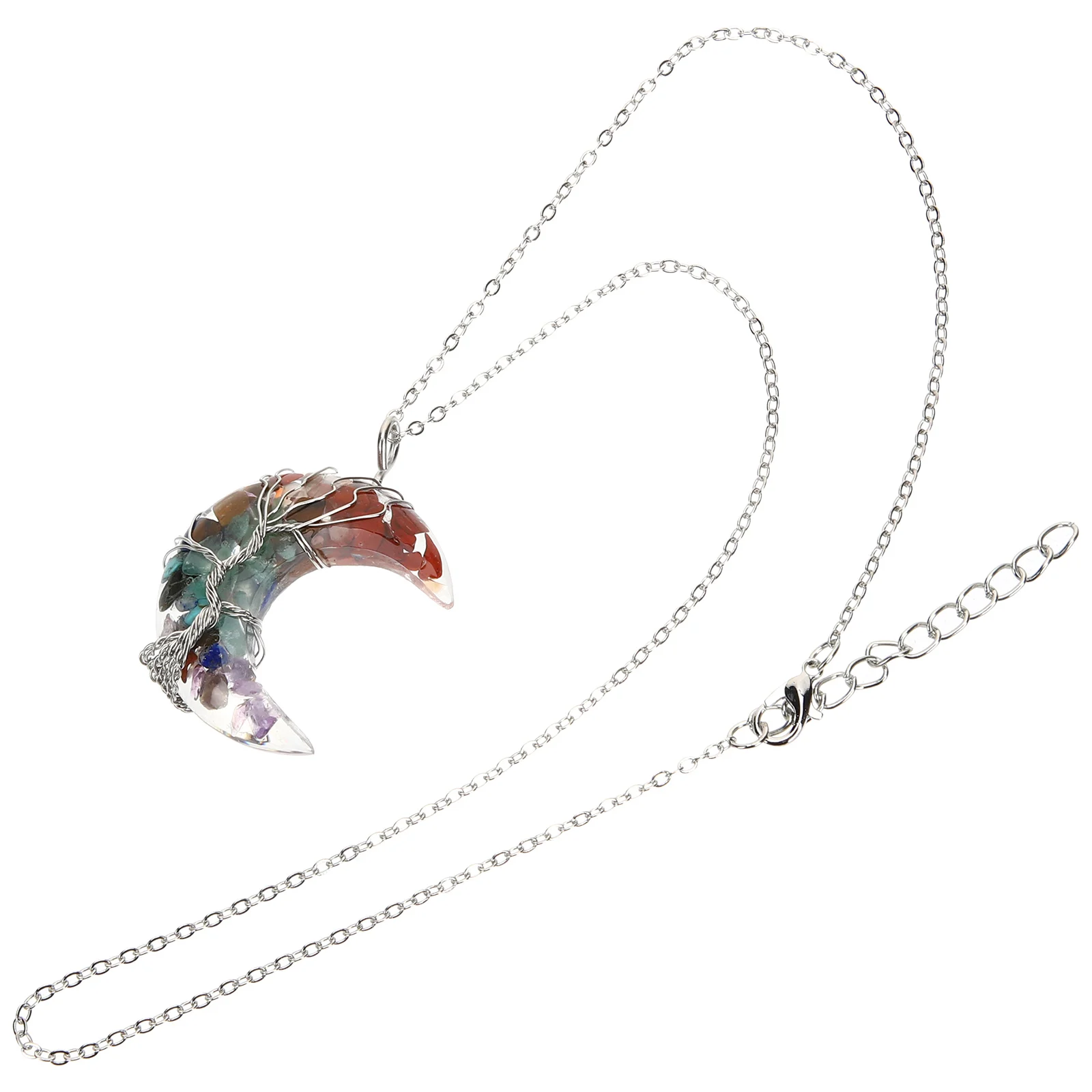 

Tree of Life Necklace Crystal Moon Pendant Necklaces for Women Elegant Party Gifts Stylish Clavicle Chain Accessories