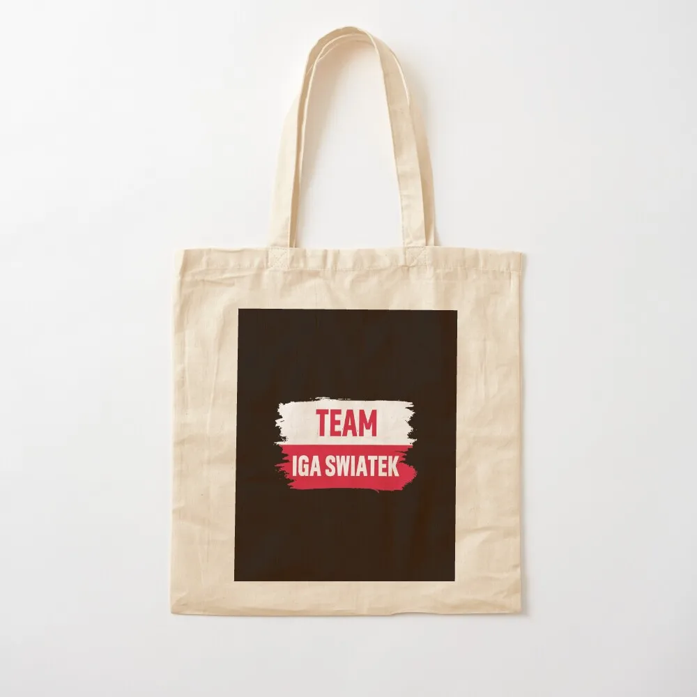 Team Iga Swiatek Tote Bag shopping bags foldable shopping bag Lady bags hand bag