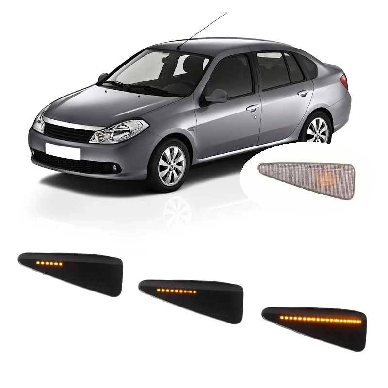 Para RENAULT Symbol MK2 Thalia MK2 2008 2009 2010 2011 2012 2013 indicador LED dinámico indicador lateral luz de señal lámpara de guardabarros