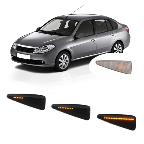 Para RENAULT Symbol MK2 Thalia MK2 2008 2009 2010 2011 2012 2013 indicador LED dinámico indicador lateral luz de señal lámpara de guardabarros