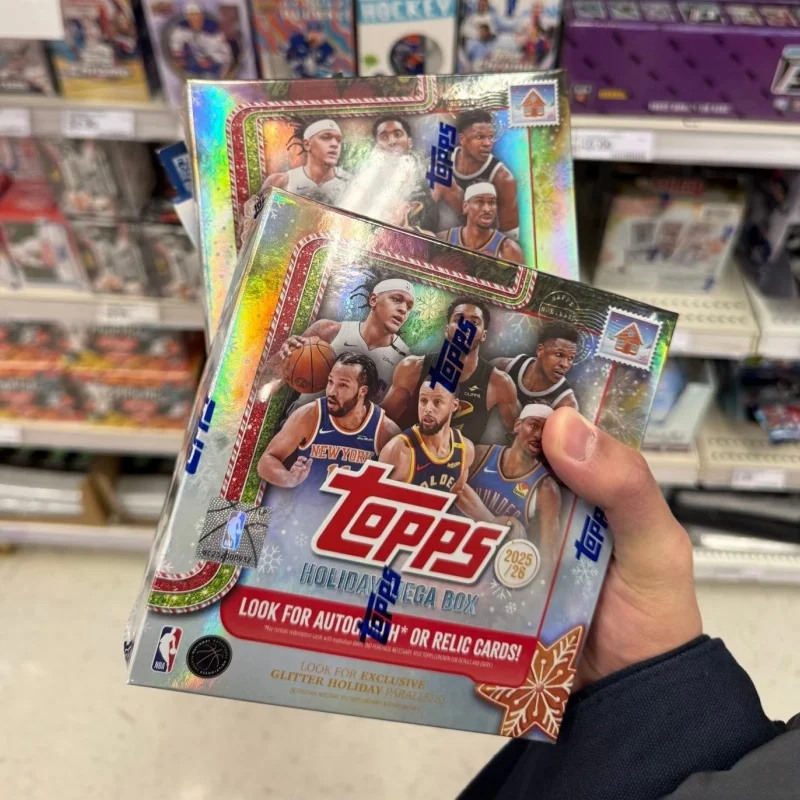 

Topps Original 2025-26 Topps Chorme Holiday Mega Box Basketball Tarding Cards Surprise Collection Christmas Edition Box Card Toy