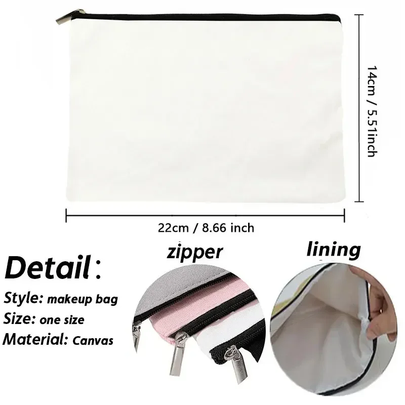 Thank You Teacher Gift Cosmetic Bag Women Makeup Box Travel Toiletry Lipstick Organizer Canvas Pouch Side Bag for Ladies Wallet