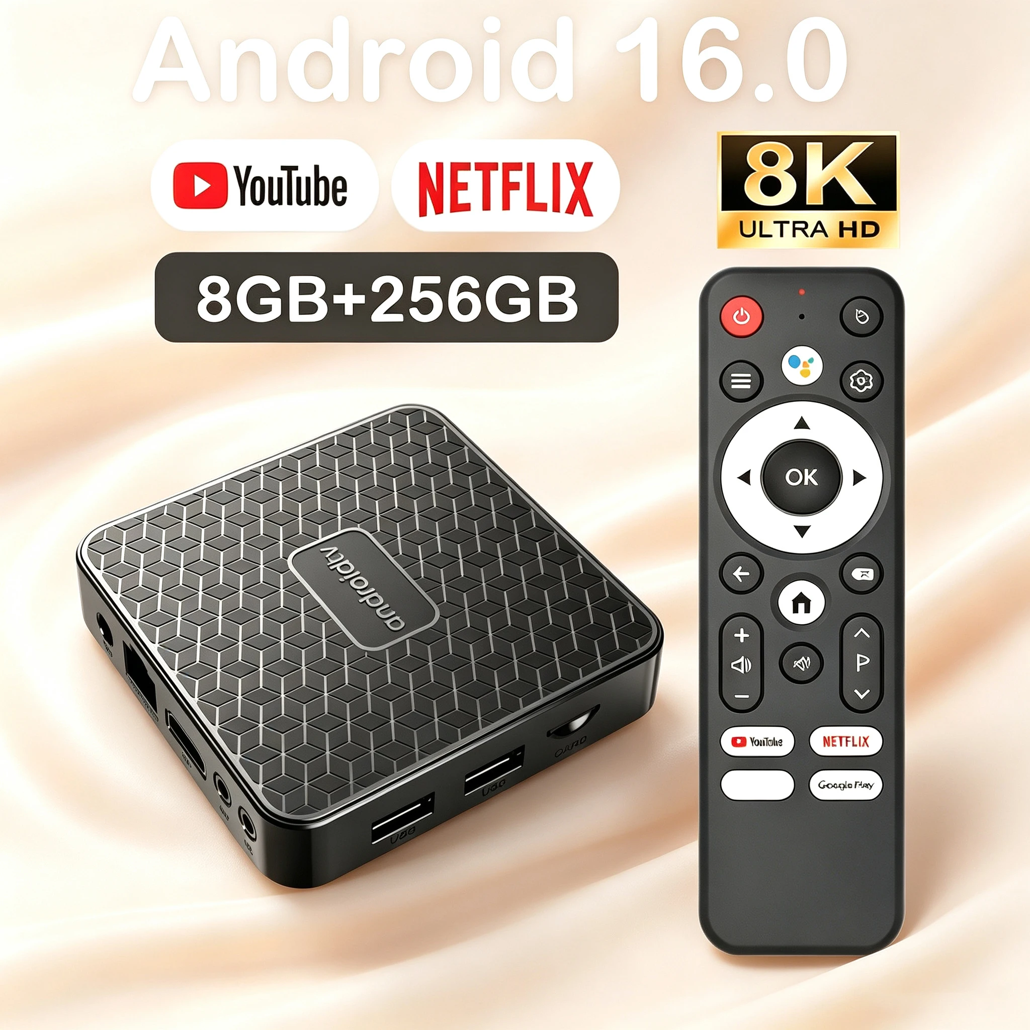 Home Cinema Google - สมาร์ททีวีบ็อกซ์ แอนดรอยด์ 16 8GB+128GB Rockchip RK3518