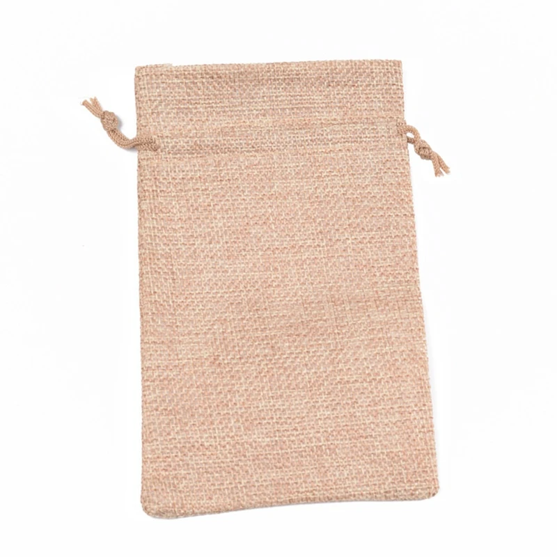 Burlap Drawstring Bag Packaging Gift Storage Bag Burlap Bag Drawstring Linen Drawstring Pocket