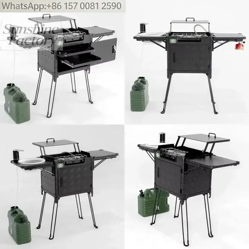 Expedition Ready Camp Kitchen Box with Two Powerful Burners Increased Height for Large Pots Overland Travel Essential