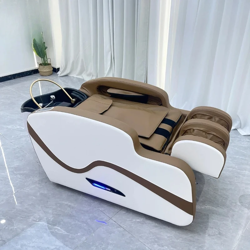

Electric Massage Bed Head SPA Salon Massage Table Hair Washing Fumigation Beds Barber Shop Smart Furniture