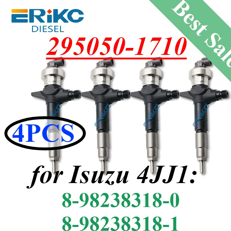 

4 шт. 295050-1710 инжектор двигателя 295050-1711 для Isuzu 4JJ1 8-98238318-0 8-98238318-1 8982383180 8982383181 8-98238318-2
