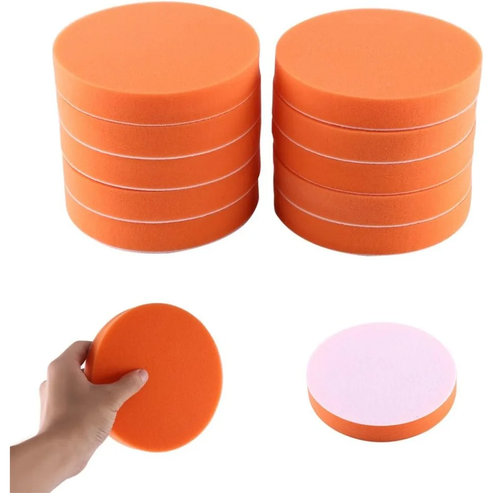 

Polishing Pad, 10Pcs 6(150mm) Sponge Polishing Buffing Waxing Pad Kit Tool For Car Polisher Buffer Orange