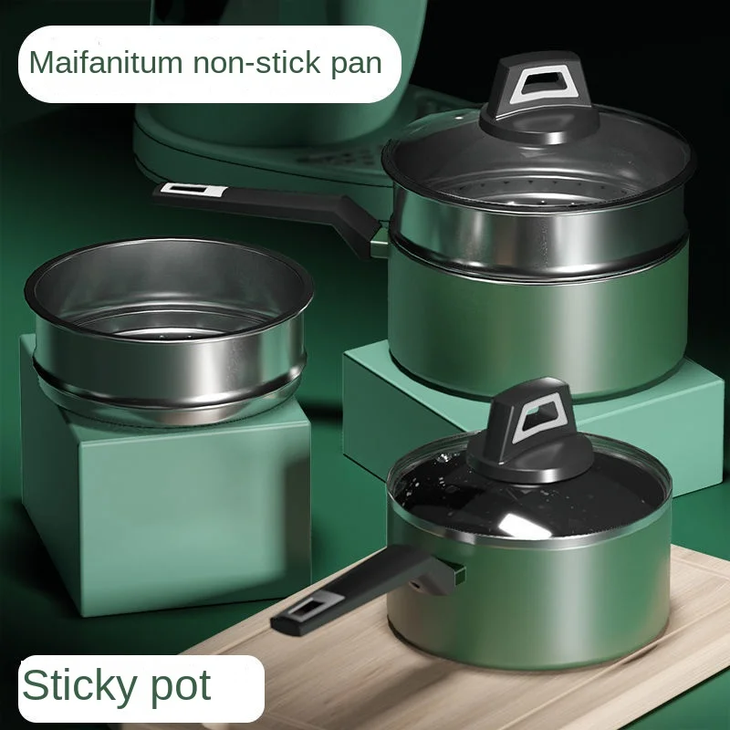 Wheat Rice Stone Small Milk Pot Non-stick Cooker Gas Stove Is Suitable for Baby Cooking One Pot Hot Milk Baby Supplementary Food