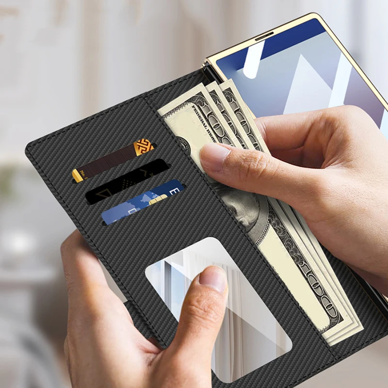 حافظة جلدية قابلة للطي بنمط الماس مناسبة لهاتف سامسونج جالاكسي Z Fold 7 Z Fold6 Z Fold5 Z Fold4 Z Fold3، حافظة هاتف عصرية على شكل سلسلة شانيل