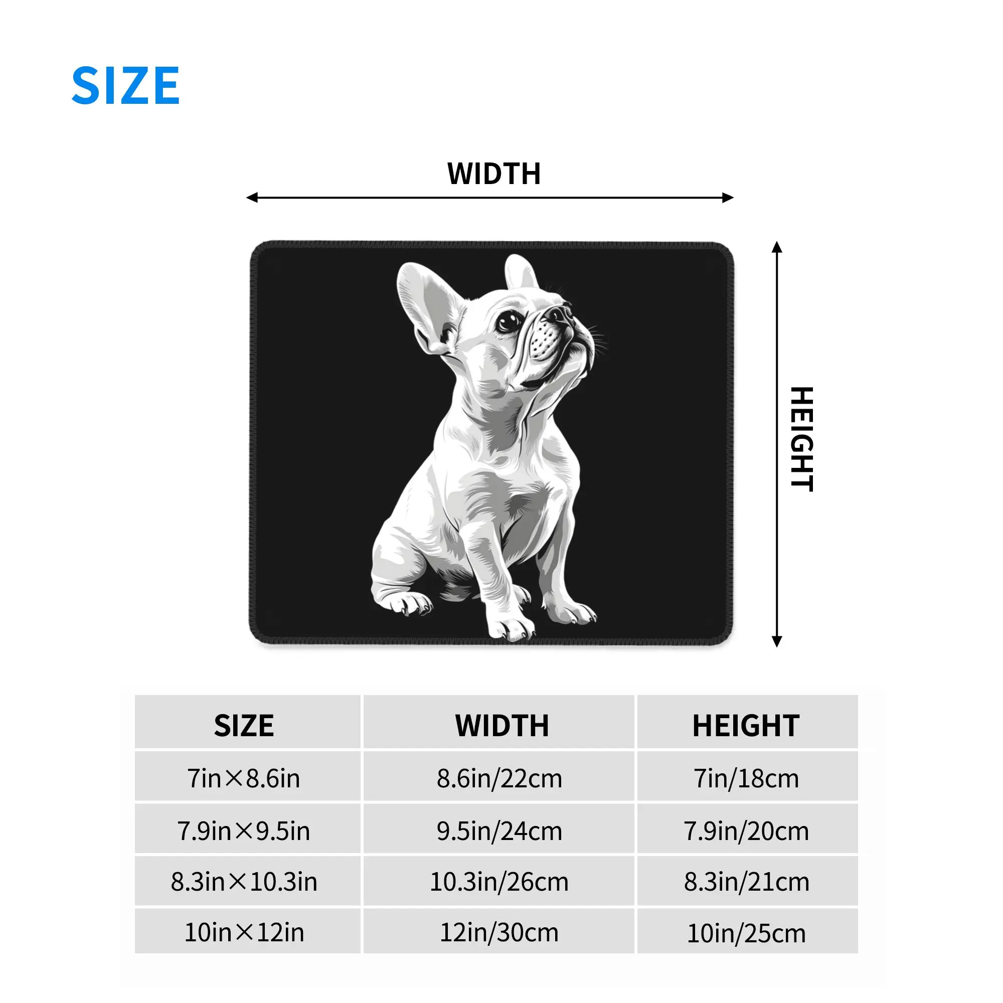 Cute French Bulldog Puppy Facial Mouse Pad Computer Keyboard Mouse Mat Gamer PC Laptop Desk Mat Office Accessories Table Mats