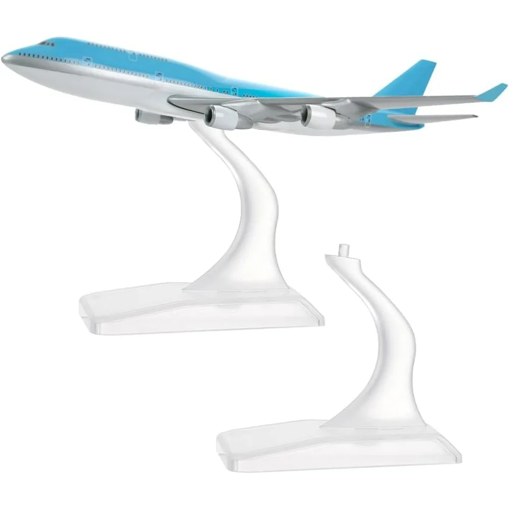 

2 шт. мини-держатель модели самолета, масштаб 1:400, 1,4x2,4x2,0 дюйма, подставка для модели самолета, прозрачная пластиковая подставка для самолета