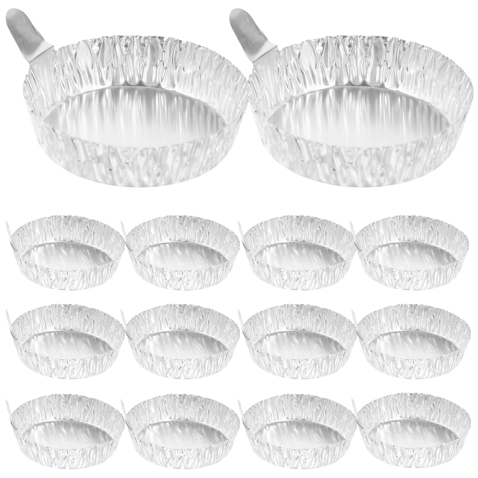 

100 Pcs Medium Weighing Dish Tray Liquid Weight Trays Aluminum Foil Scale Pan with Handle