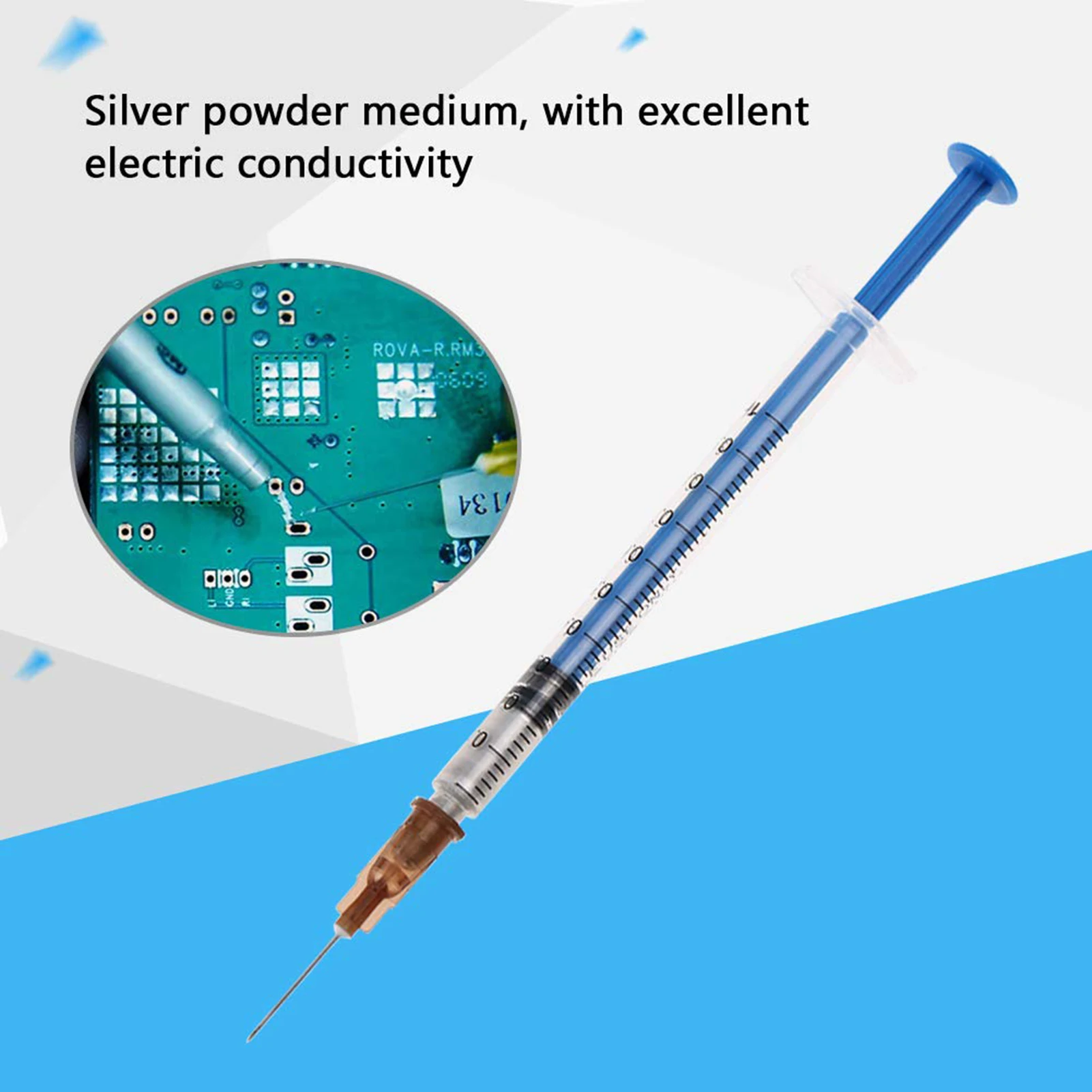 0.3 مللي قلم طلاء فضي موصل لدائرة PCB استعادة الدائرة تتبع قلم لاصق موصل للمكونات الإلكترونية لتقوم بها بنفسك #4