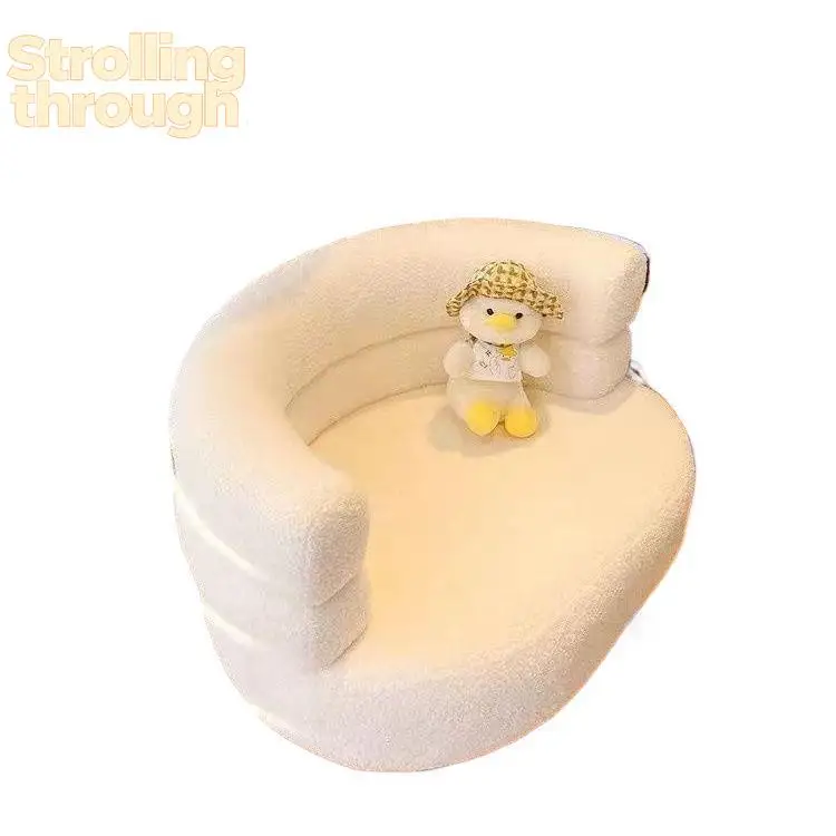 

Lamb wool lazy sofa chair living room bedroom cloakroom single sofa makeup chair dresser chair