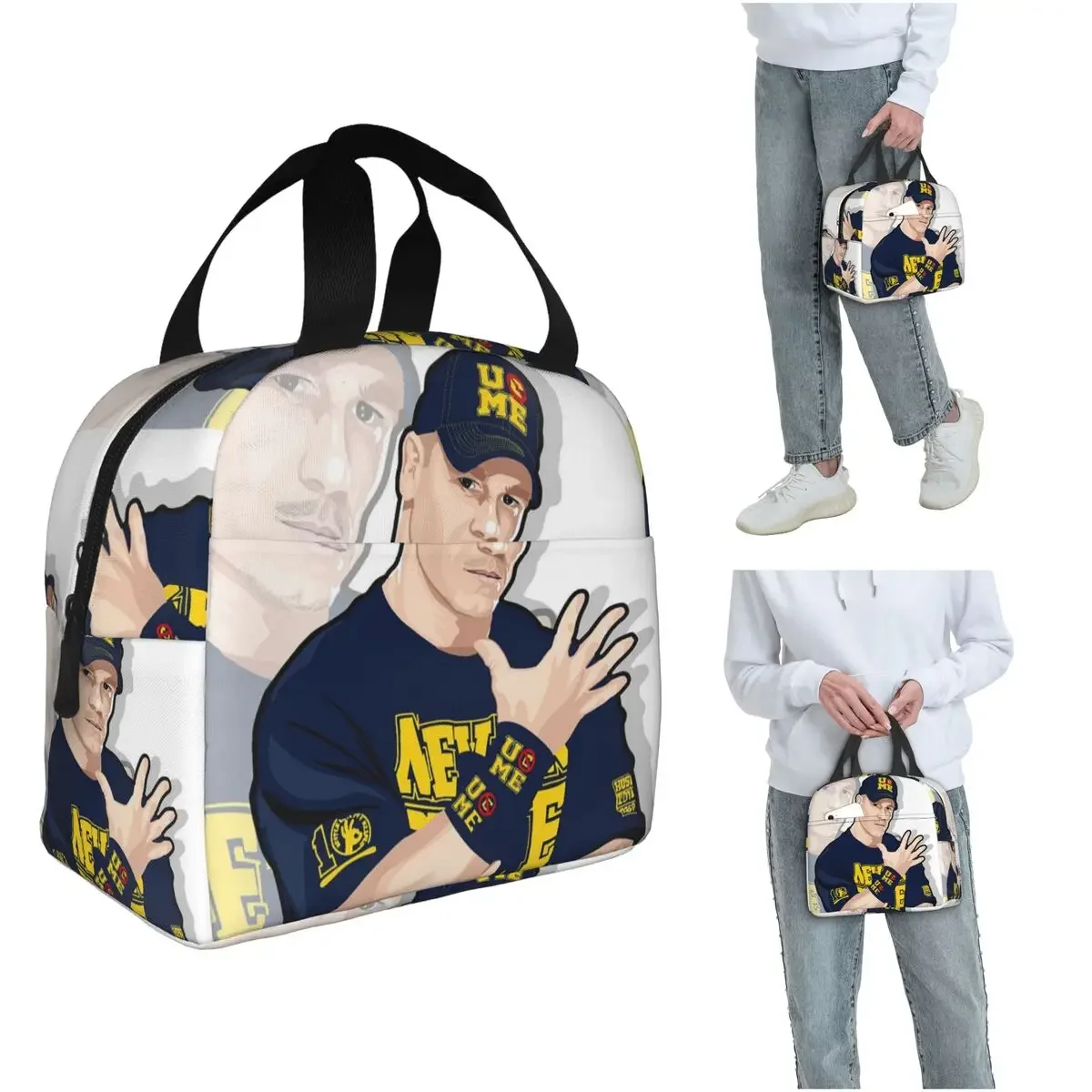 

John Cena Insulated Lunch Bag for Women Children Portable Food Boxes Thermal Lunch Box Tote