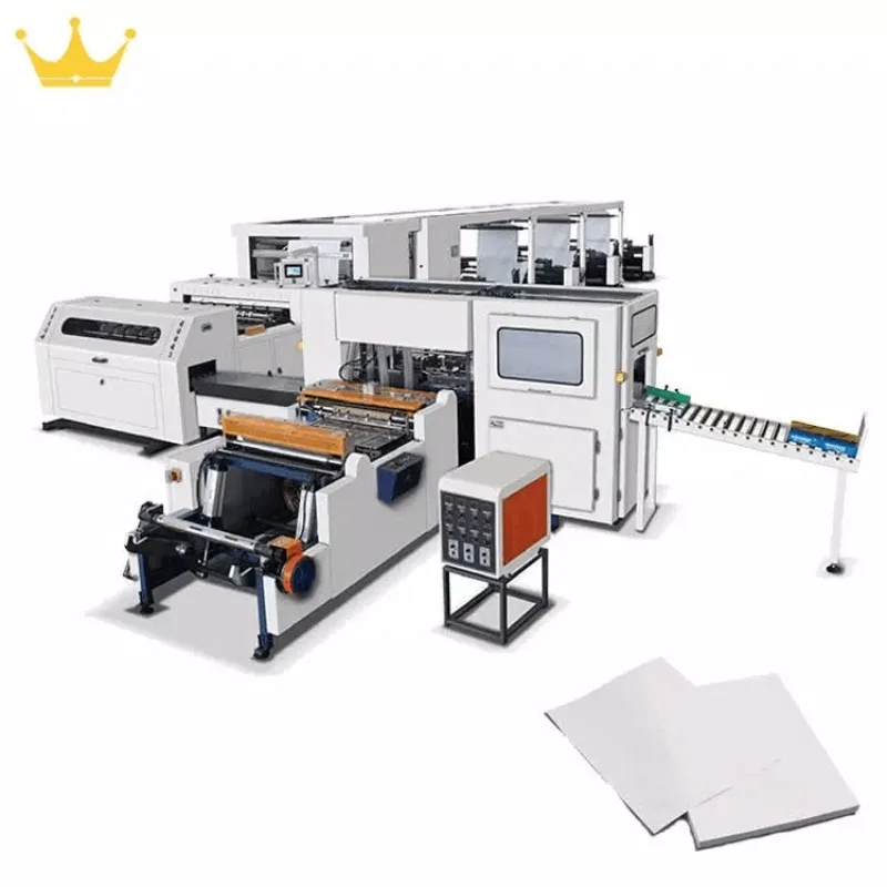 Fully Automatic A4 Copy Paper Production Line Paper Sheet Cutting Machine High Speed Double Roll Paper Cup Die Cutting Machine