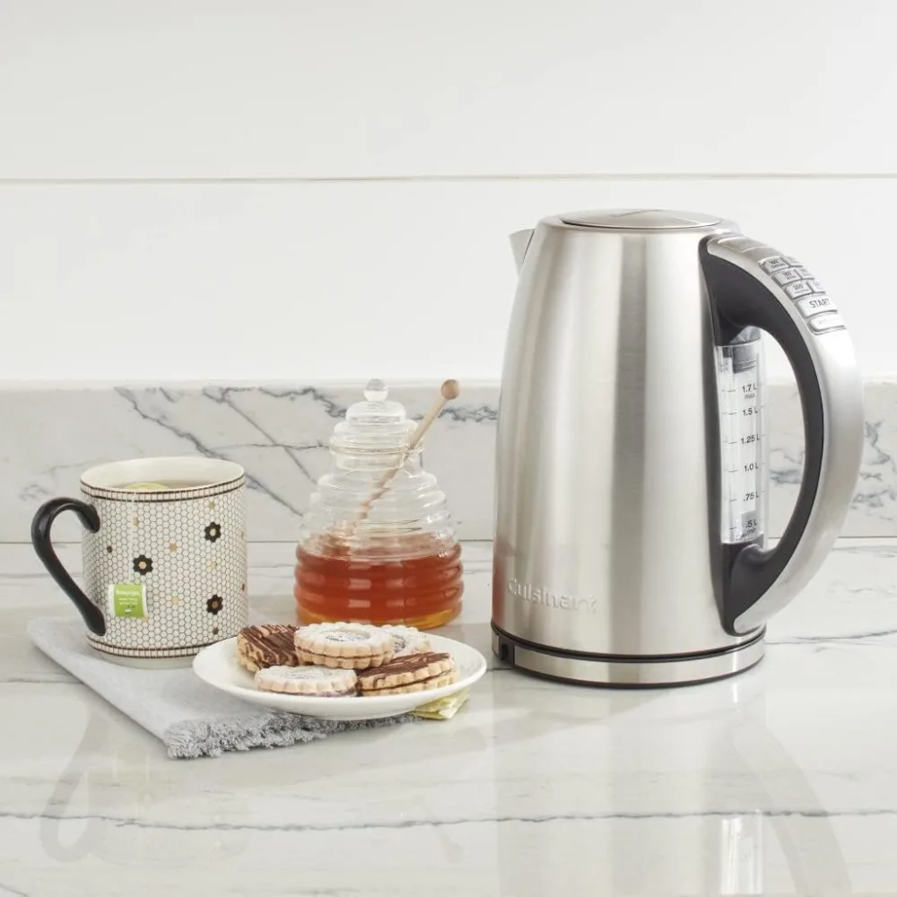 1.7-Liter Stainless Steel Cordless Electric Kettle with 6 Preset Temperatures