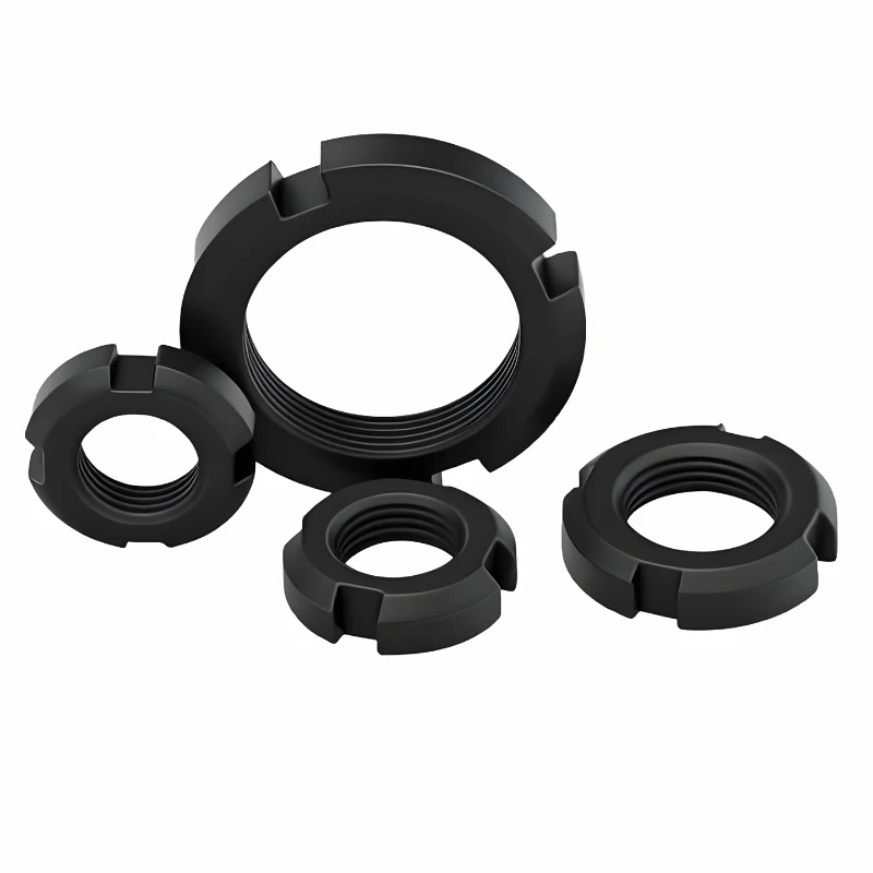 M16 M18 M20 M22 M24 M25 M27 M30 M48~M60 GB812 블랙 카본 스틸 라운드 너트 슬롯 너트 좌나사 네 슬롯 너트