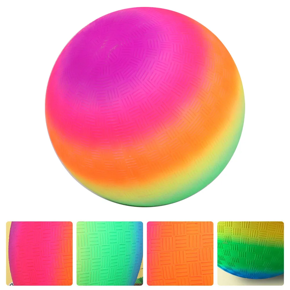 

1Pcs Durable PVC Inflatable Rainbow Ball for Kids Outdoor Activities Builds Confidence Coordination Brightly Colored Play