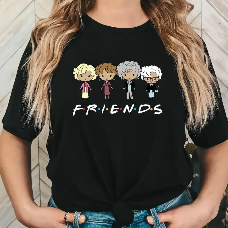 Golden Girls Themed Loose Short-Sleeve Garment, 80s TV Sitcom Casual Clothes, Stay Golden Mom Tee for Mother's Day