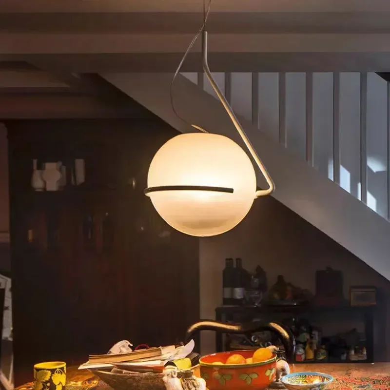 2025 Italian Designer Art Deco White Ball Pendant Light For Dining Room Bedroom Living Room Restaurant Ceiling Hanging Lamp Ligh