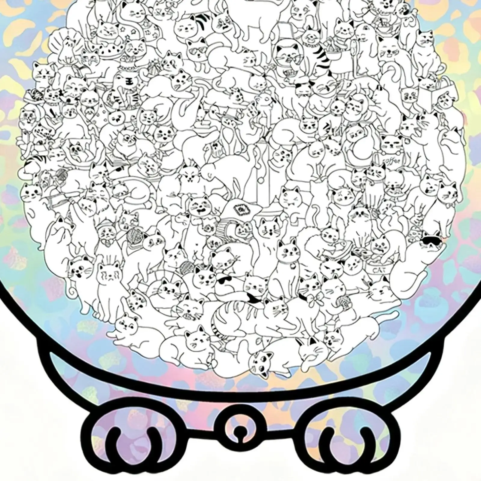 

Пазлы с котами для взрослых, милый забавный декор с фоторамкой, 135 шт., деревянные пазлы для взрослых с коробкой для хранения для семьи, друга