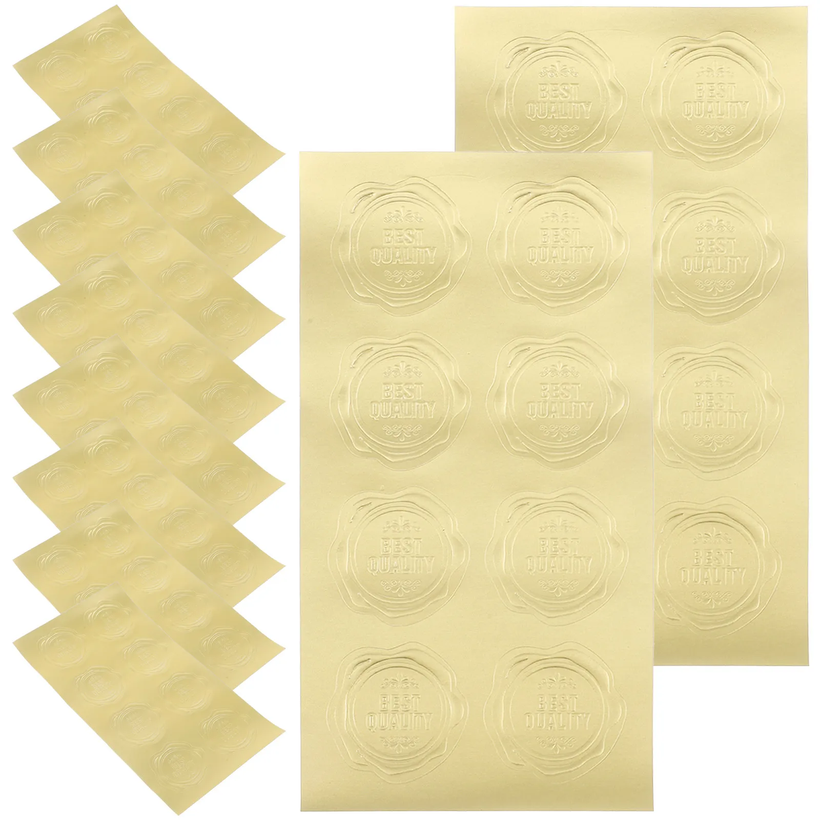 

20 Sheets Baking Sealing Stickers Gold Embossed Strong Adhesive Removable No Residue Decorative Envelope Seal Sticker for Gifts