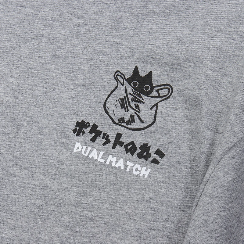 UPRAKF Streetwear Men Hip Hop T Shirt Japanese Kanji Funny Cat Printed Harajuku Cotton Casual Short Sleeve Tops Tees Loose