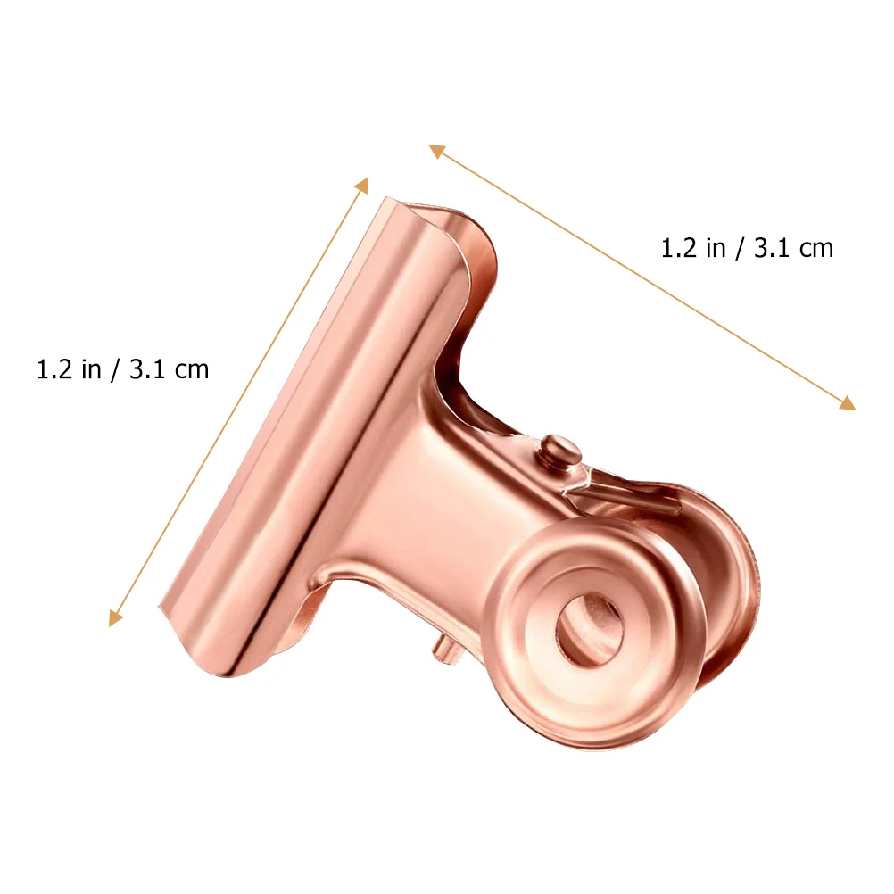 

Desk Metal Binder Clips Student Stationary Heavy Rose Gold Iron Files Classification