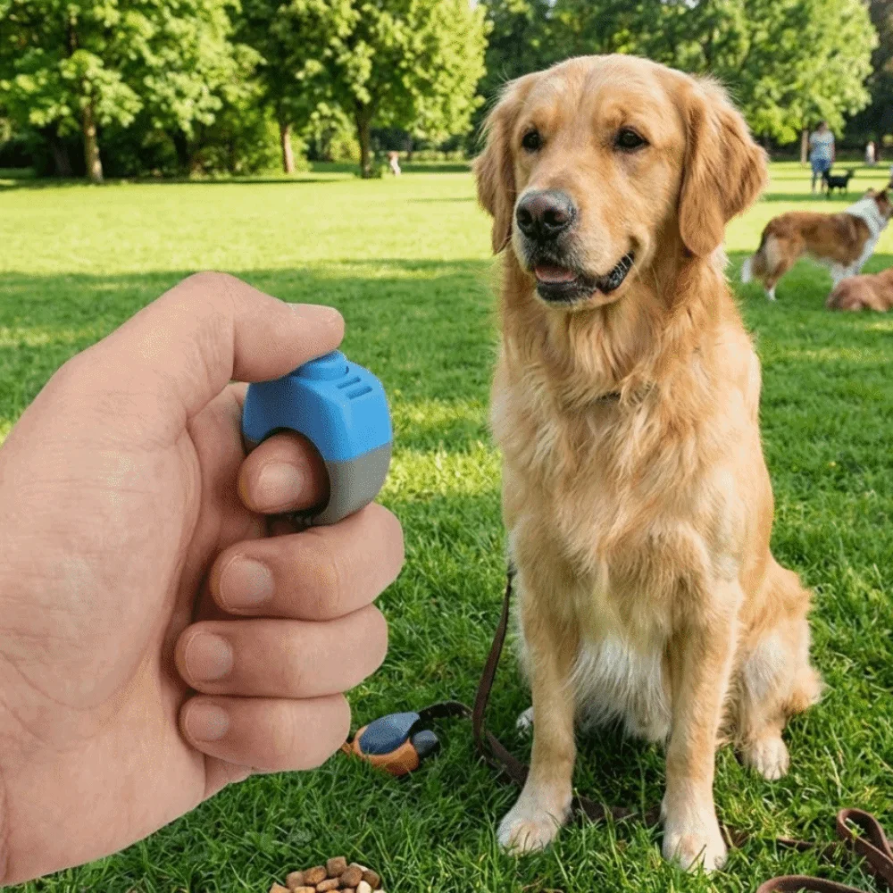 

Portable Pet Clicker Trainer Professional No Battery Mini Finger Clickers Rattle Sound Dog Training Clickers Animal Training