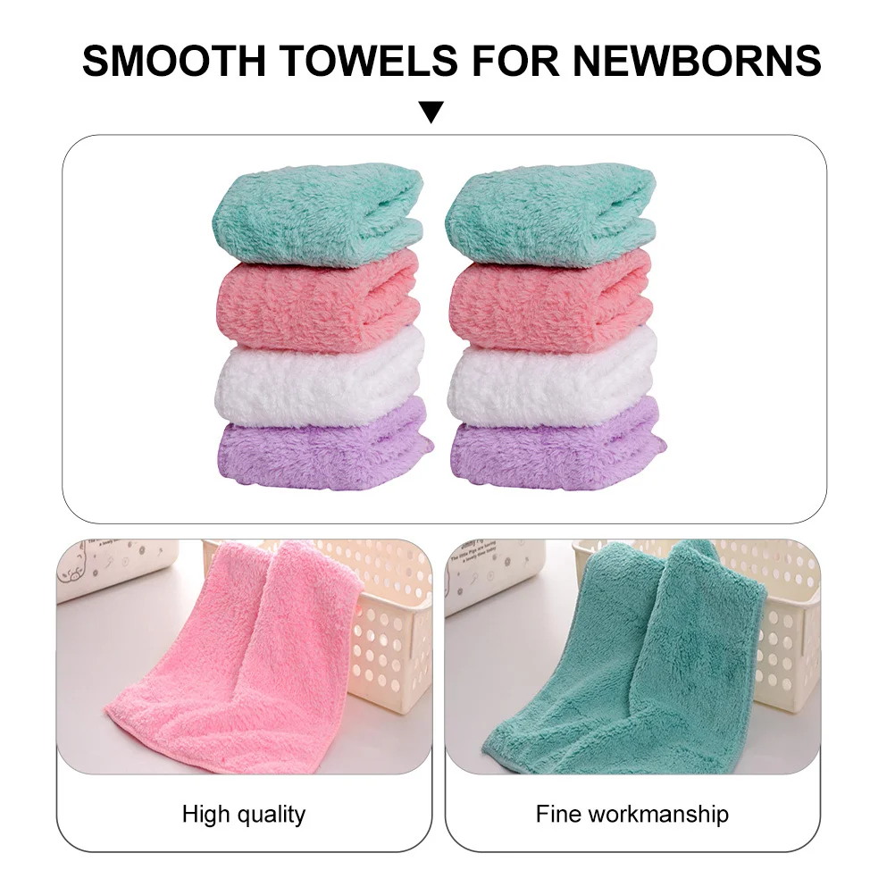 

8pcs Kids Color Absorbent Face For Baby Nursing Face Kids Baby Nursing Facial Towel Towel Eco-Friendly Square Rag