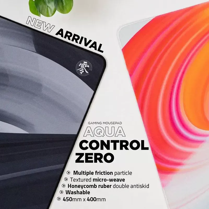 X-Raypad AC0 Aqua Control Zero Control-Focused Gaming Mouse Pad Rough Random Weave Surface 4mm Non-Slip Rubber Base Mouse Mat