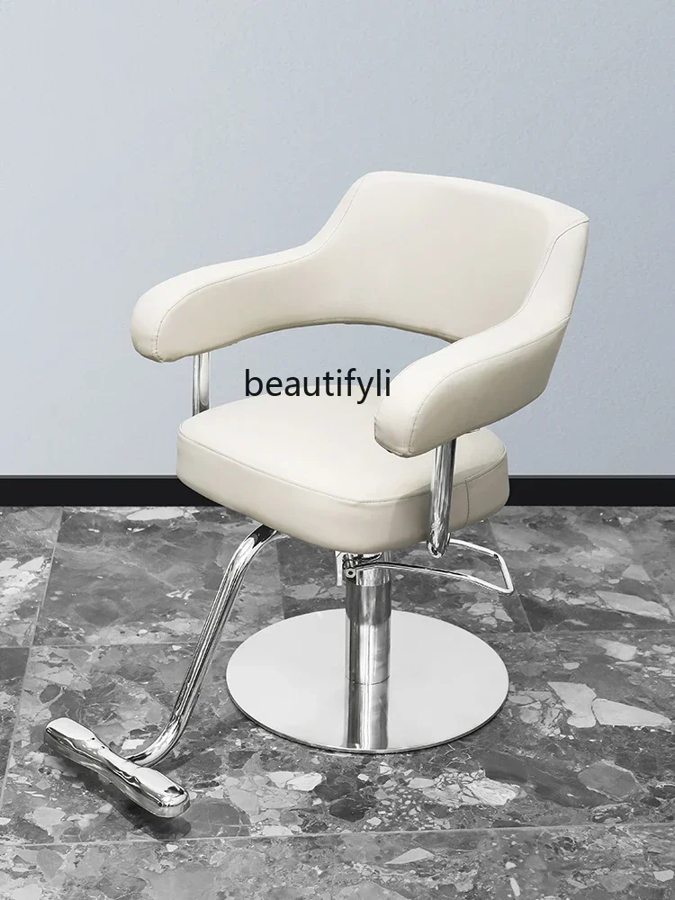 

smt14 ss newBarber Chair Hair Salon for Hair Salon Chair Lifting Rotating Hair Cutting Chair Light Luxury