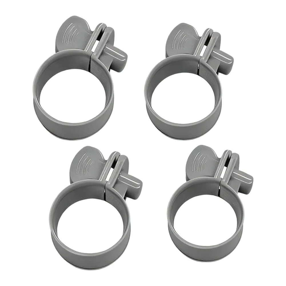 Plastic 1-1/4 Inch Hose Clamps for Pool Maintenance Applications Including Filter Pump Hose and Sand Filter Connections