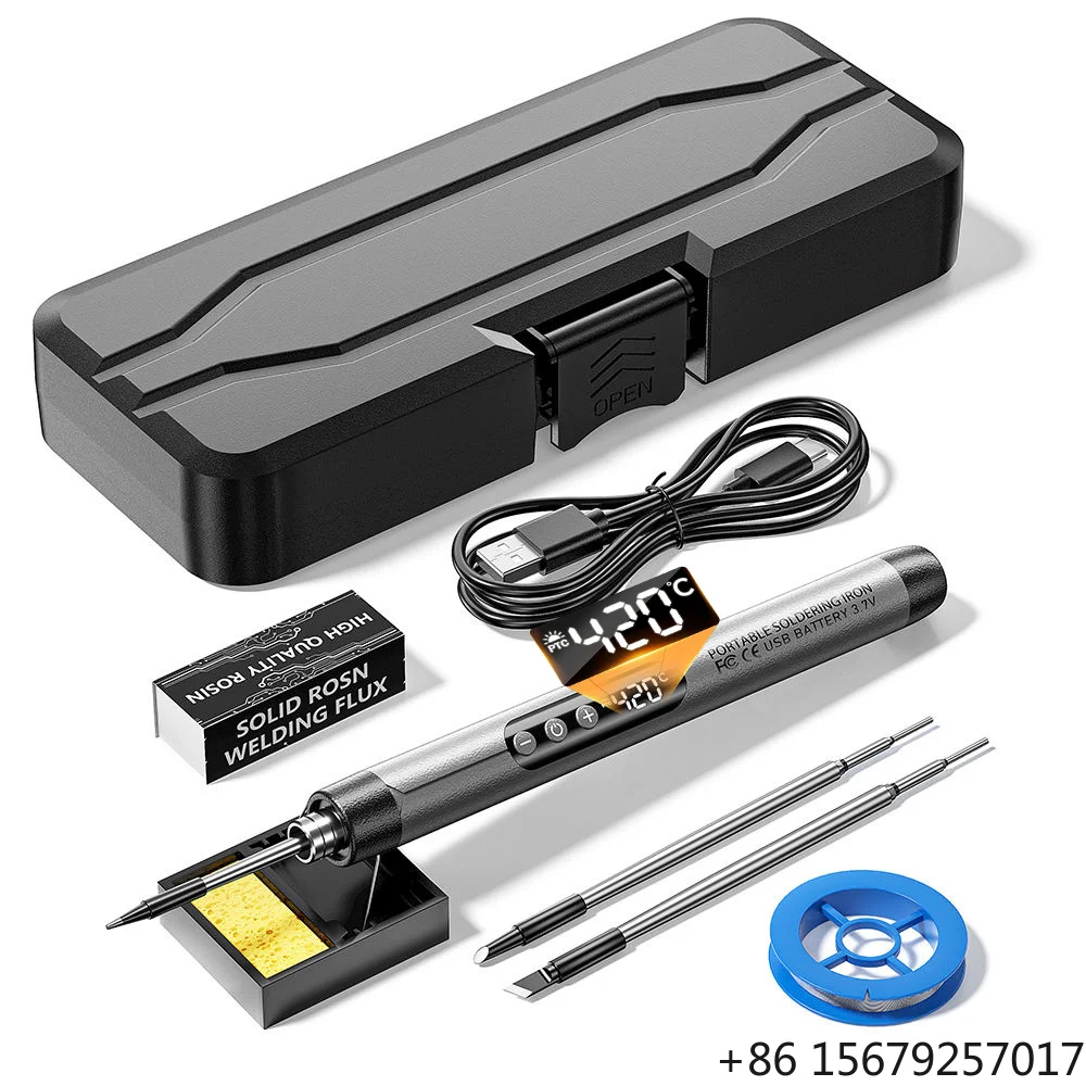 Chuera Portable Type-C  Wireless Soldering Iron Set 5V 8W 1000mAh Rechargeable Digital Display Electric Soldering Iron Kit