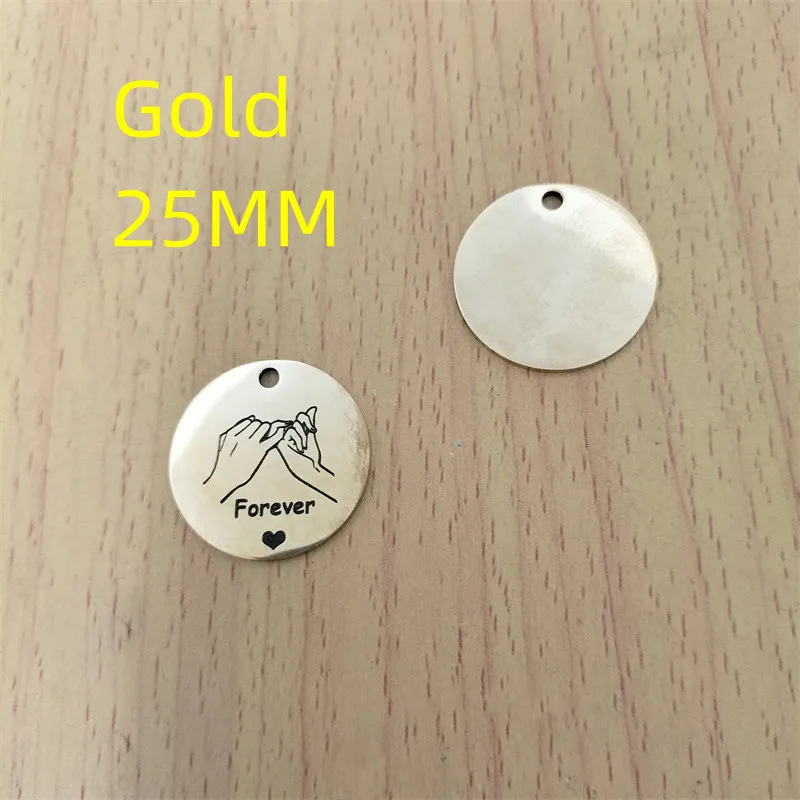 10pcs Cartoon Couple Promise Charms Disc Tag Pinky Charm Pendant Bracelet DIY Earring Necklace Key Chain Jewelry Accessories view 3
