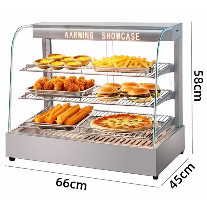 2000W Commercial Countertop Holding Cabinet with 360° Hot Air Circulation Heating Bread/Deli Cabinet (Customized)