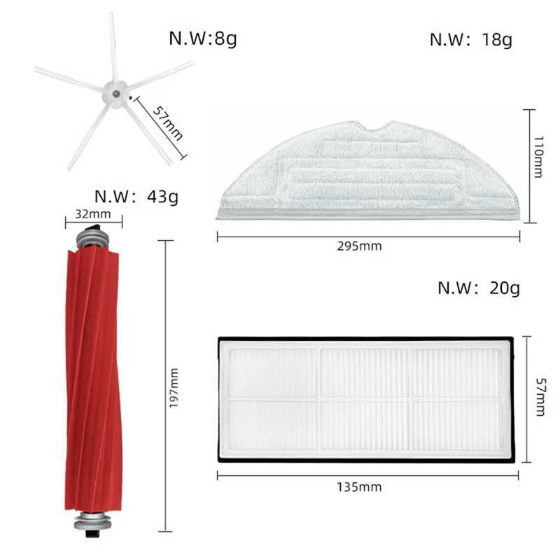 For S7 MaxV Ultra,S7 Pro Ultra Robot Vacuum Cleaner Spare Parts Main Side Brush Hepa Filter Mop Cloth