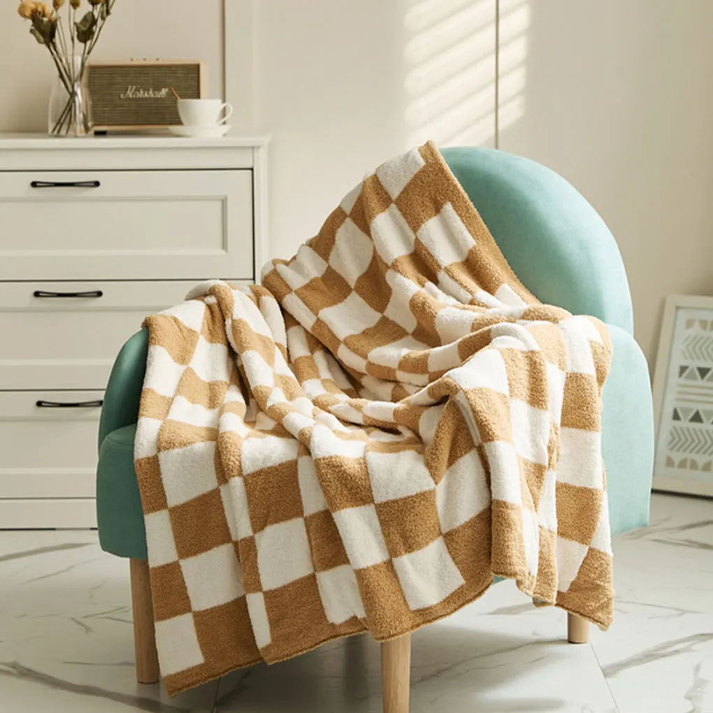 Stay Cozy And Stylish With Checkerboard Plaid Blanket Easy To Clean Excellent Throw Blanket