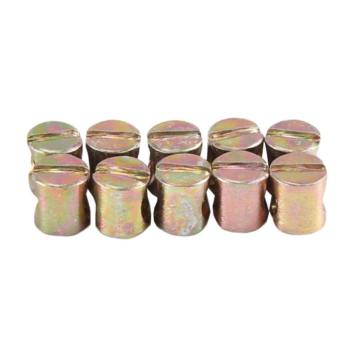 

ABKM 10pcs M6 Barrel Bolts Cross Dowel Slotted Furniture Nut for Beds Crib Chairs