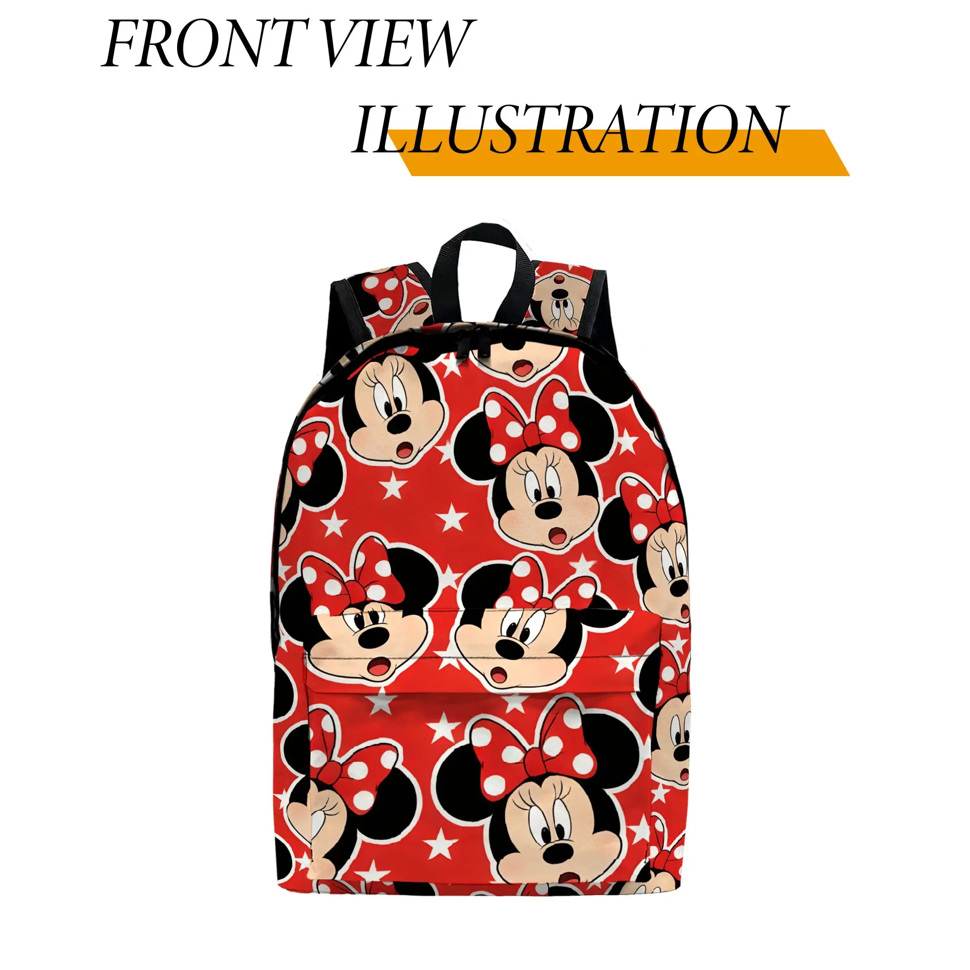 1pc Disney Minnie Backpack, Fashionable and Simple, Unisex, Large Capacity, High-Quality Gift