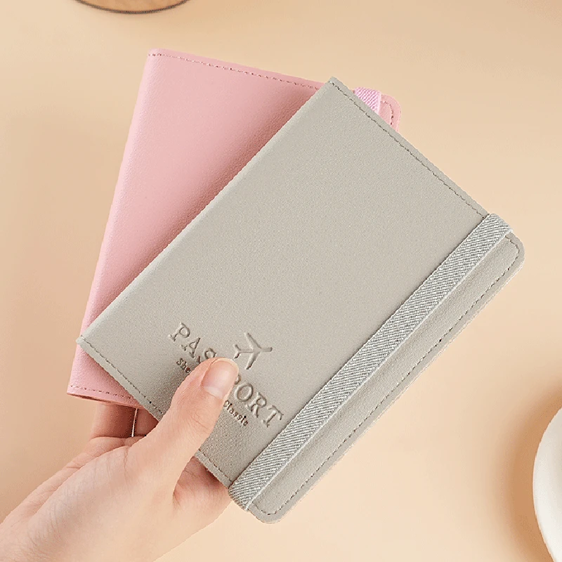 

Pure Chic Passport Wallet Faux Leather Lightweight Waterproof Rfid Blocking Slim Vaccine Card Holder Travel Essentials