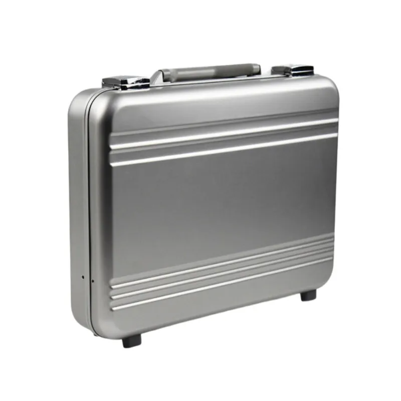 Image 3: Valise de voyage haut de gamme en alliage d'aluminium, mallette de sécurité portable pour ordinateur portable, tablette et accessoires professionnels