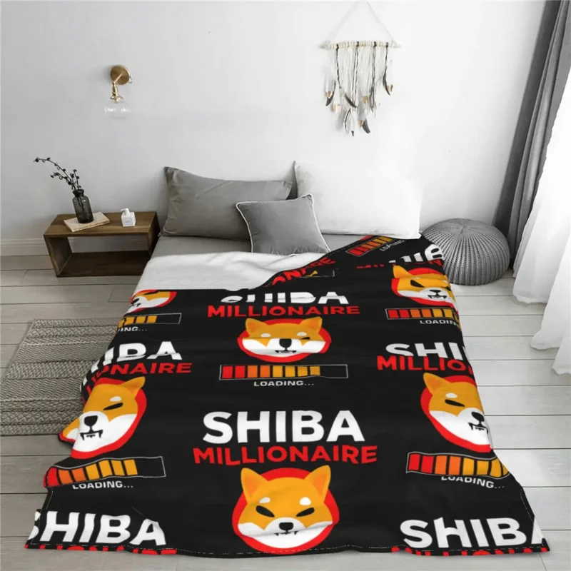 

Shiba Inu Coin Token Army HODL Crypto Fleece Throw SHIB Millionaire Loading Blanket for Bedding Warm Thin Quilt