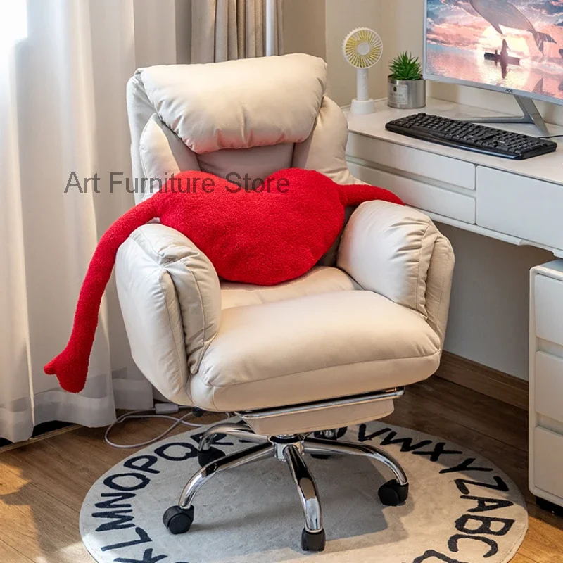 Comfortable Gamer Chairs Love Chair Desk Furniture Home Office Chairs Sofas Sofa Living Room Chair Wheels High Back Lazy Nordic image 3