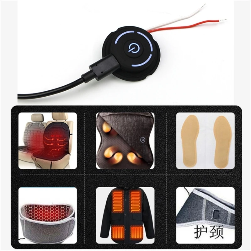 Type-C Integrated Temperature Control Switch Silicone Push Button Switch Easy to Install Surfaces Mount Button Switch M4YD
