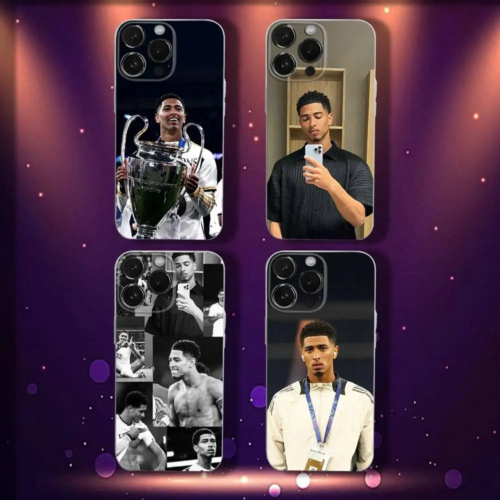 

Football J-Jude B-Bellinghams Phone Case For iPhone 17,16,15,14,13,12,11 Pro,Max,Plus,X,XS,XR,SE4,E Mini Transparent Soft Cover