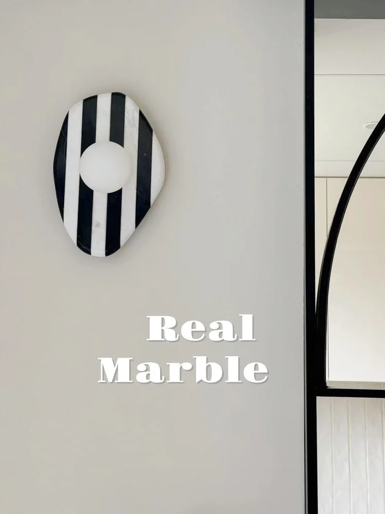 Modern Design Natural Marble Wall Lamp Irregular Stone Wall Sconce Bedroom Corridor Living Room Apartment Hotel Interior Decor