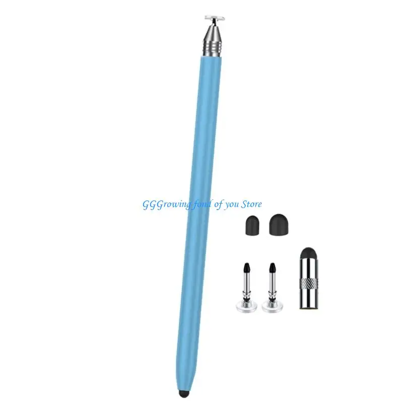 

H9EB 3 Function Touch Pen Two Tip Design Soft Silicone Tip Screen Protections Universals Use